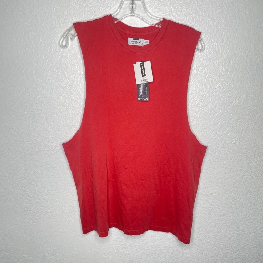 Topman Mens Shirt Size XXS Pink Muscle Sleeveless Pullover Crew Neck Tank Top